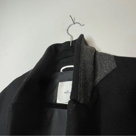 Aritzia Wilfred marais wool cashmere black coat size small - Picture 4 of 6